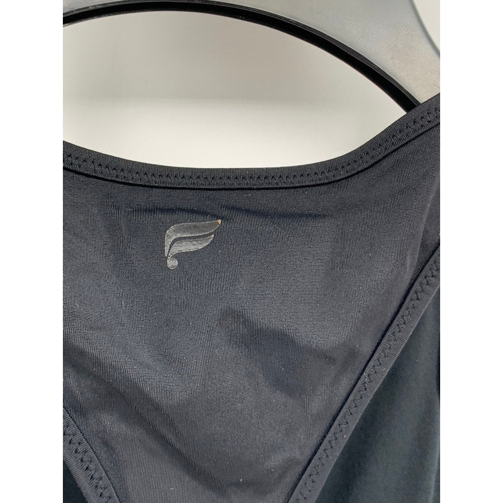FABLETICS Women's Black Front-Zip Sports Bra SZ L