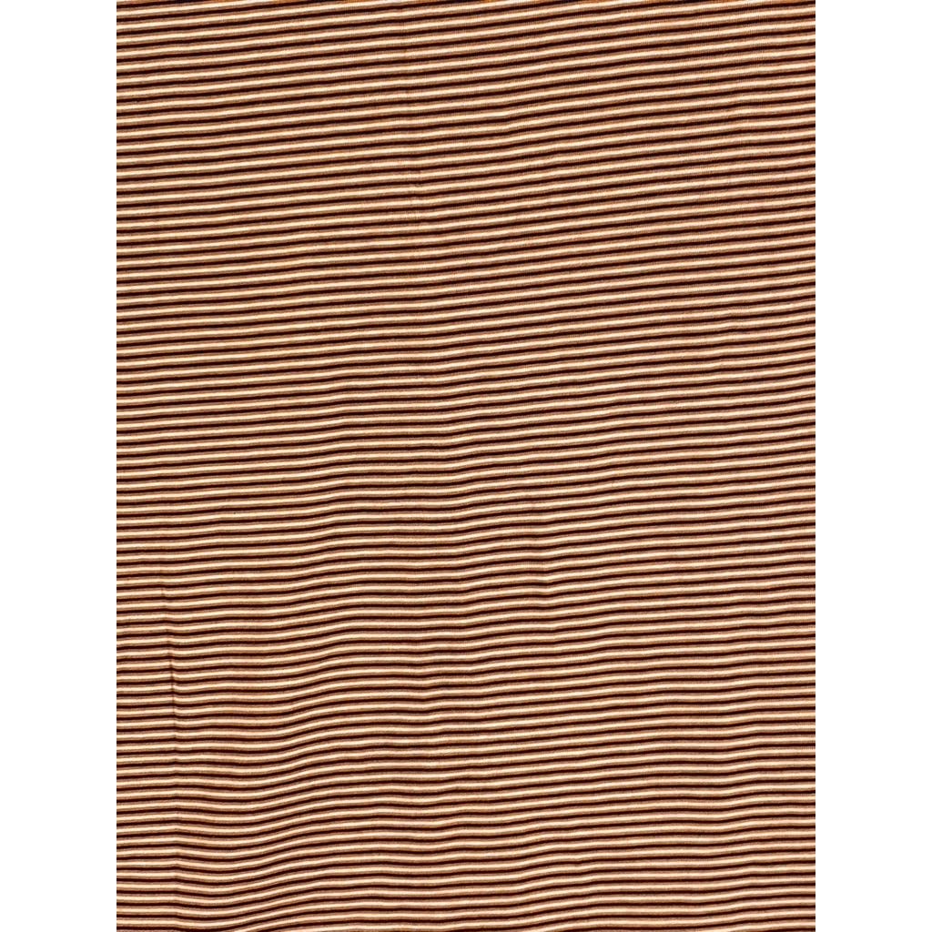 MICHAEL KORS Men's Orange/Navy Mini Striped Crewneck Short Sleeve T-Shirt SZ S