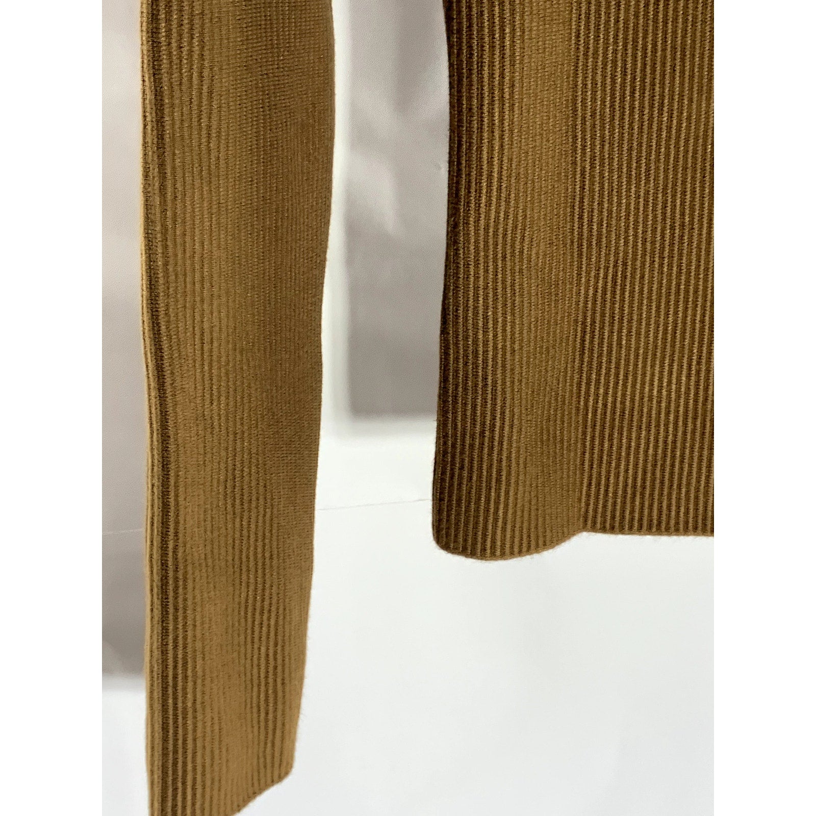 ABERCROMBIE & FITCH Women's Dark Brown Ribbed Crewneck Long Sleeve Top SZ S