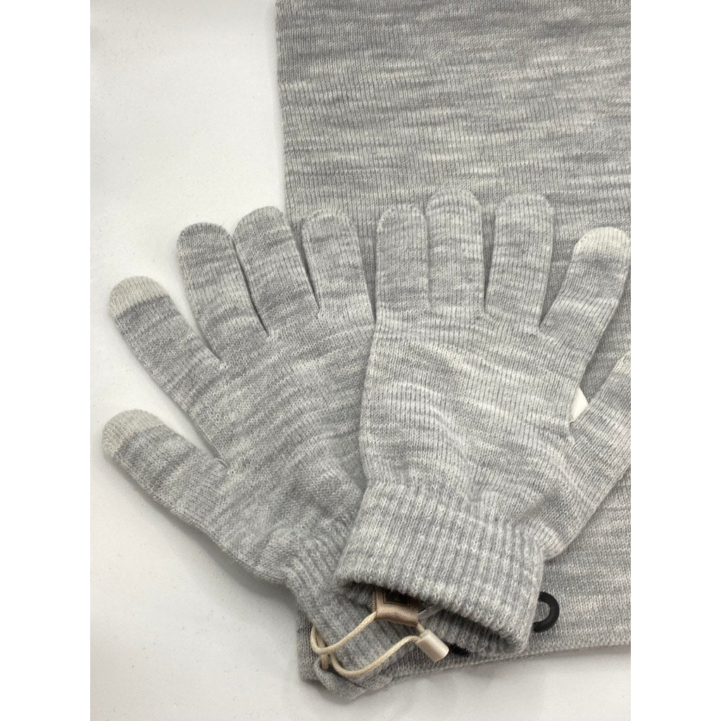 LOOK BY M Women's Heather Gray Scarf and Glove Set SZ OS