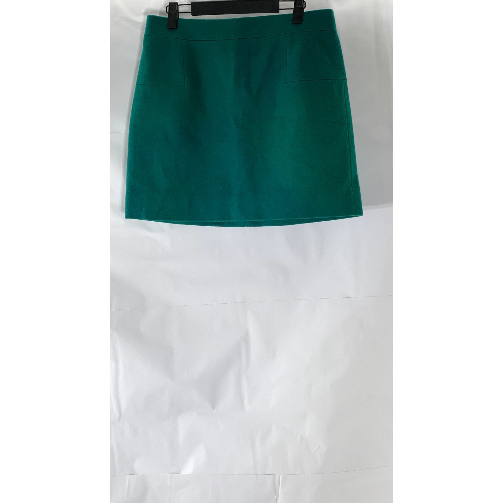 J.CREW Women's Green Wool-Blend Mini Pencil Skirt SZ 8