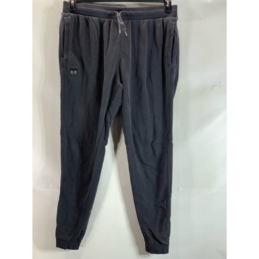 UNDER ARMOUR Men's Black Solid UA Rival Fleece Drawstring Jogger Pants SZ XL