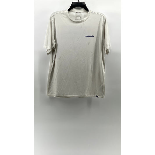 PATAGONIA Men's White Crewneck Short Sleeve Capilene Cool Daily T-Shirt SZ M