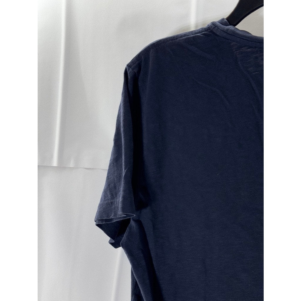 LACOSTE L!VE Men's Navy Crewneck Cotton Short Sleeve T-Shirt SZ 2(XS)