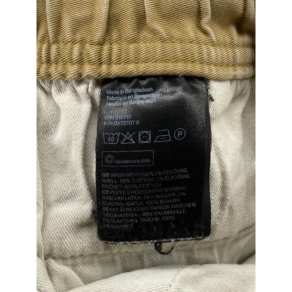 H&M L.O.G.G. Men's Tan Denim Slim-Fit Stretch Drawstring Jogger Pants SZ M