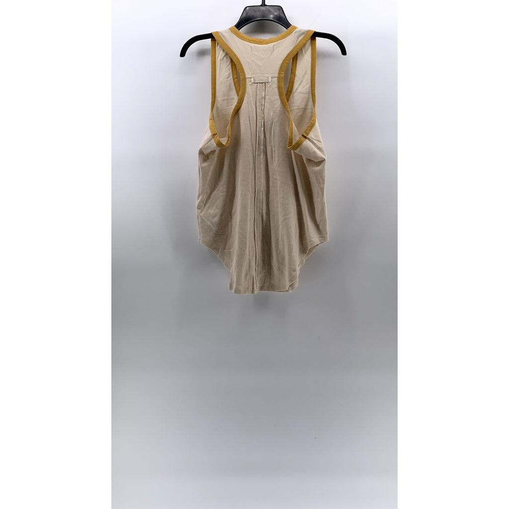 WE THE FREE Women's Beige-Yellow Scoop-Neck Racerback Reggi Tank Top SZ S