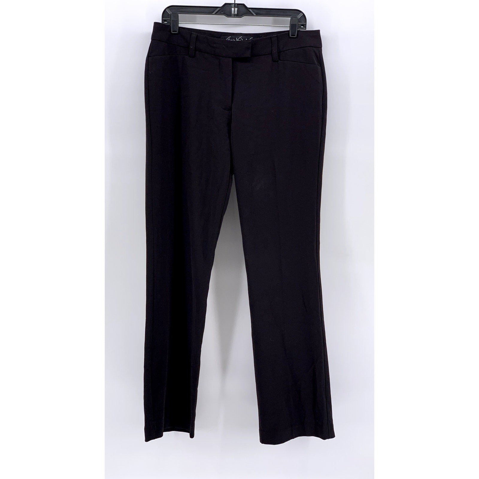 GLORIA VANDERBILT Women's Black Solid Straight Leg Pants SZ 10