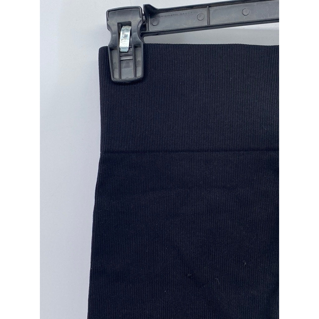 PRIMARK CARES Women's Black Ribbed Compression Pull-On Stretch Biker Shorts SZXS