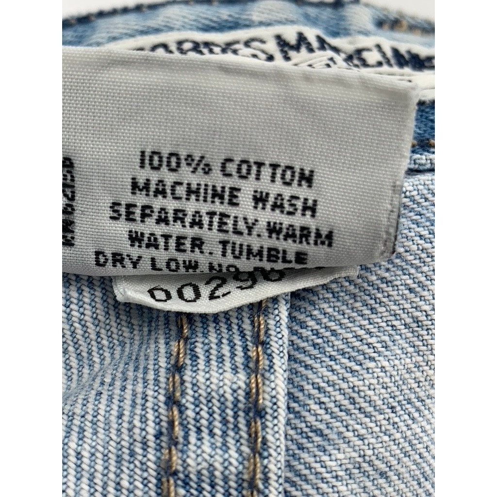 GUESS By GEORGES MARCIANO Women's Vintage Blue Denim Distressed Shorts SZ 29