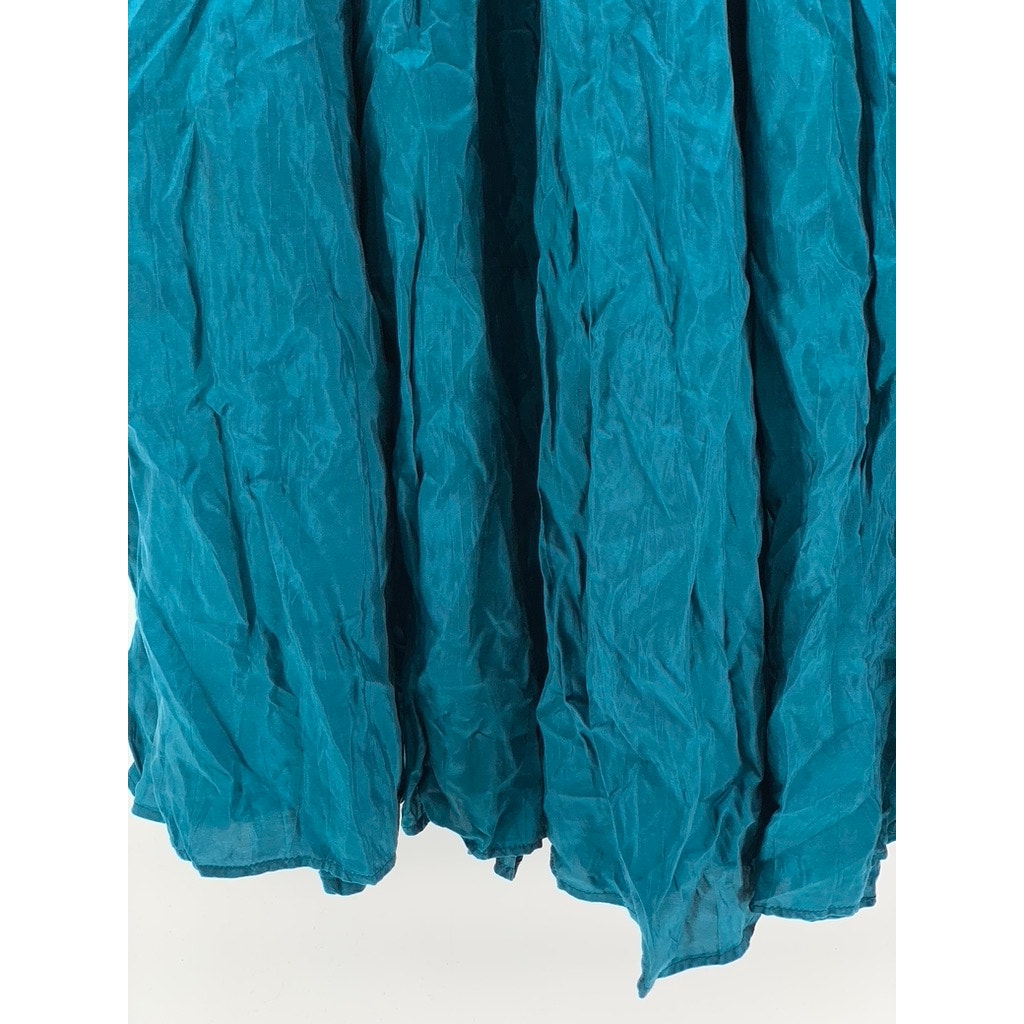 HILLARD & HANSON Women's Vintage Blue A-Line Maxi Skirt SZ S