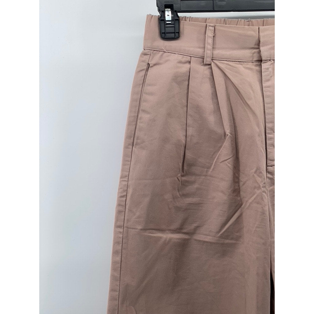 GREY LAB LOS ANGELES Women's Blush Pink Pleated Wide-Leg Pant SZ XS