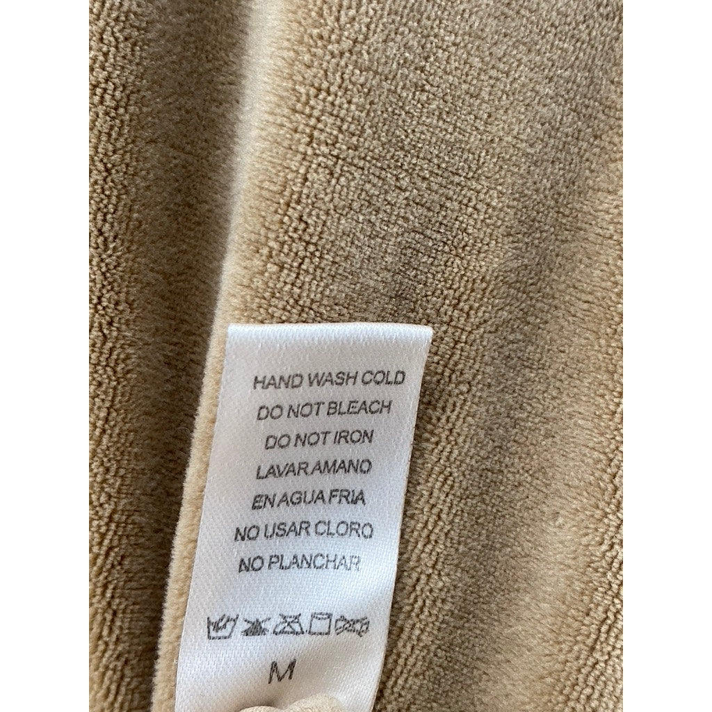 ROMA CONCEPTS By ROSEE Women's Brown Faux Suede Pullover Cropped Hoodie SZ M