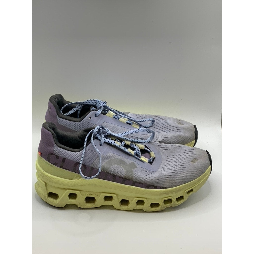 ON Women's Purple-Green Mesh Cloudmonster Sneakers SZ 8
