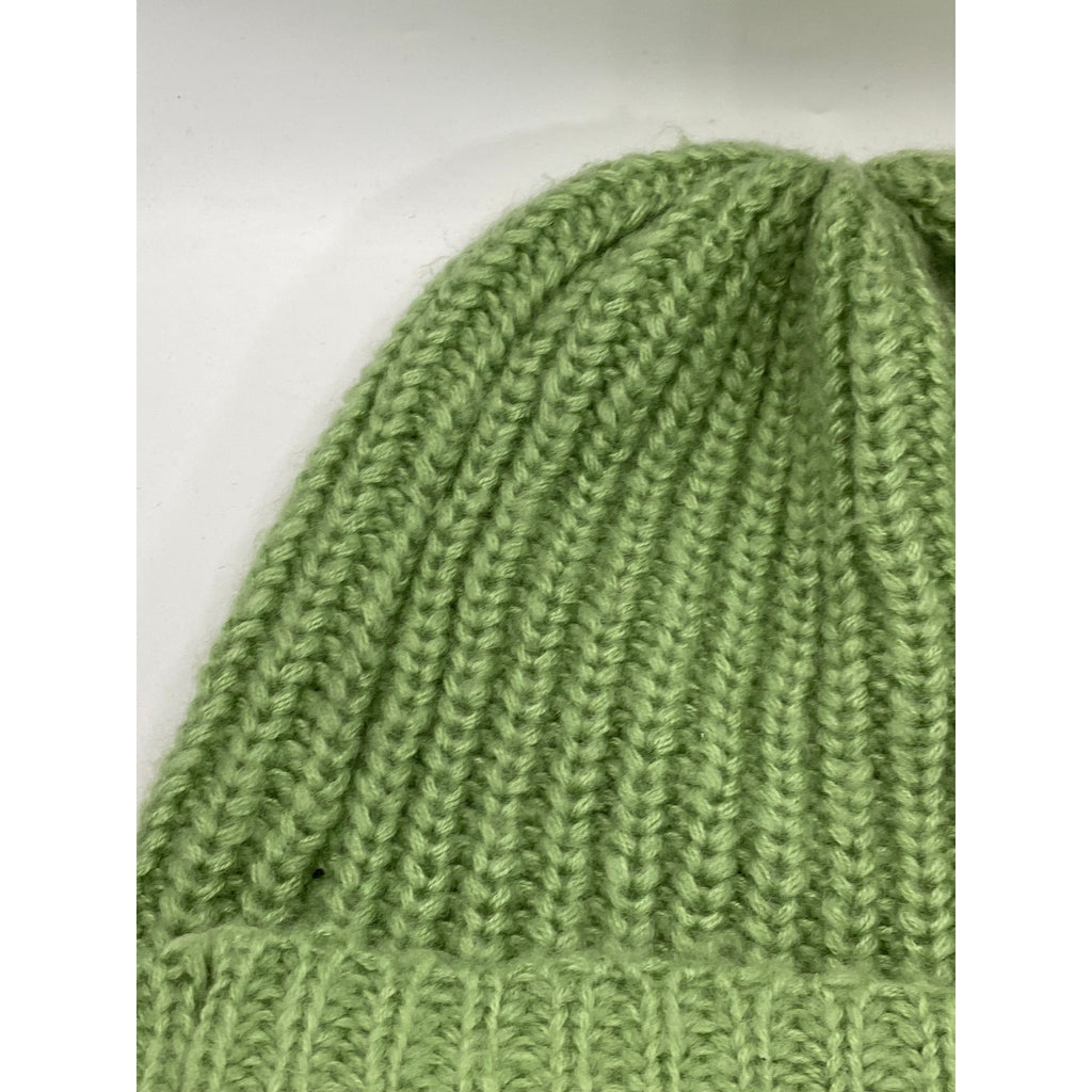 MY LITTLE ALIEN Unisex Adult Green Knit Cuffed Skater Beanie SZ OS