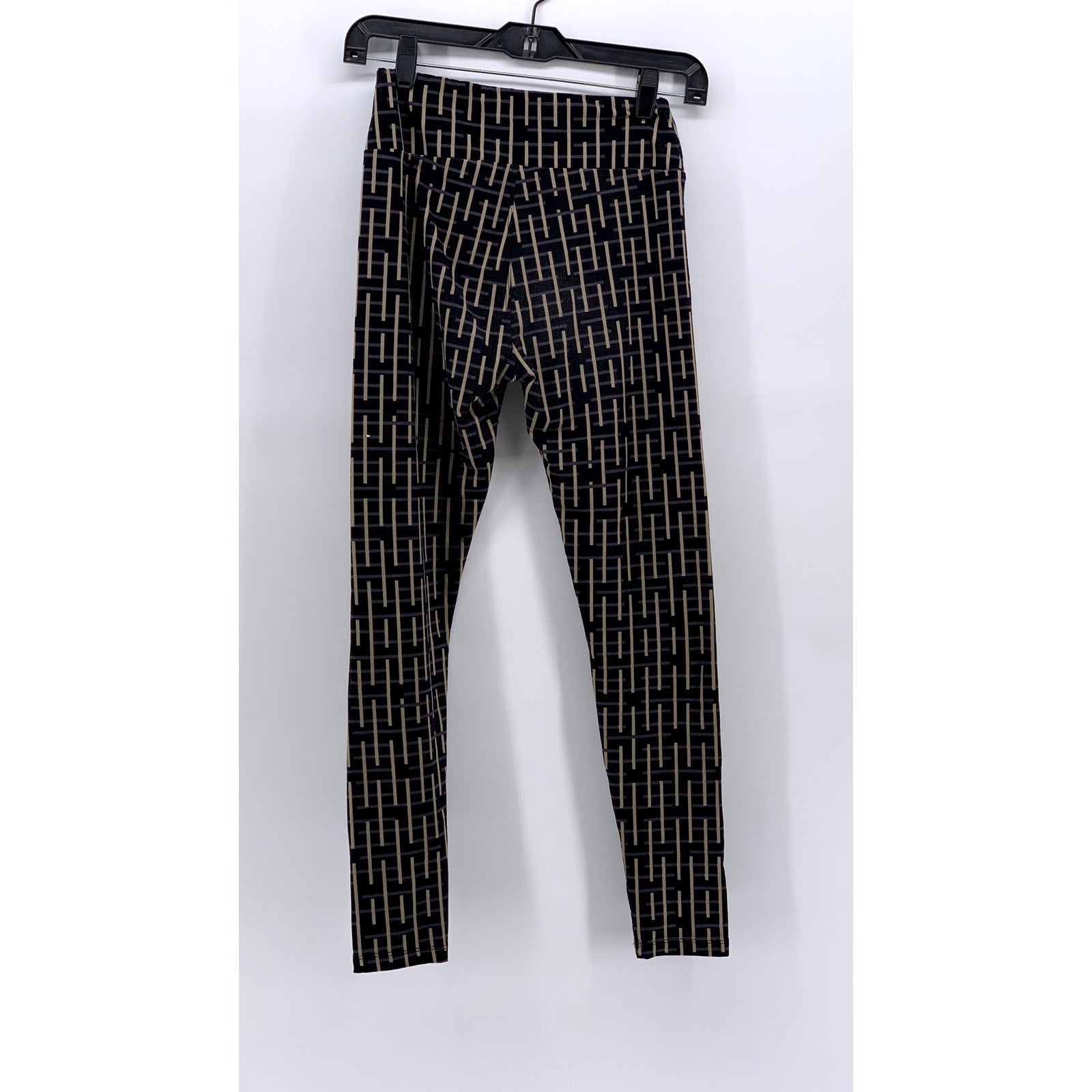 LULAROE Women's Black-Beige Printed Leggings SZ OS
