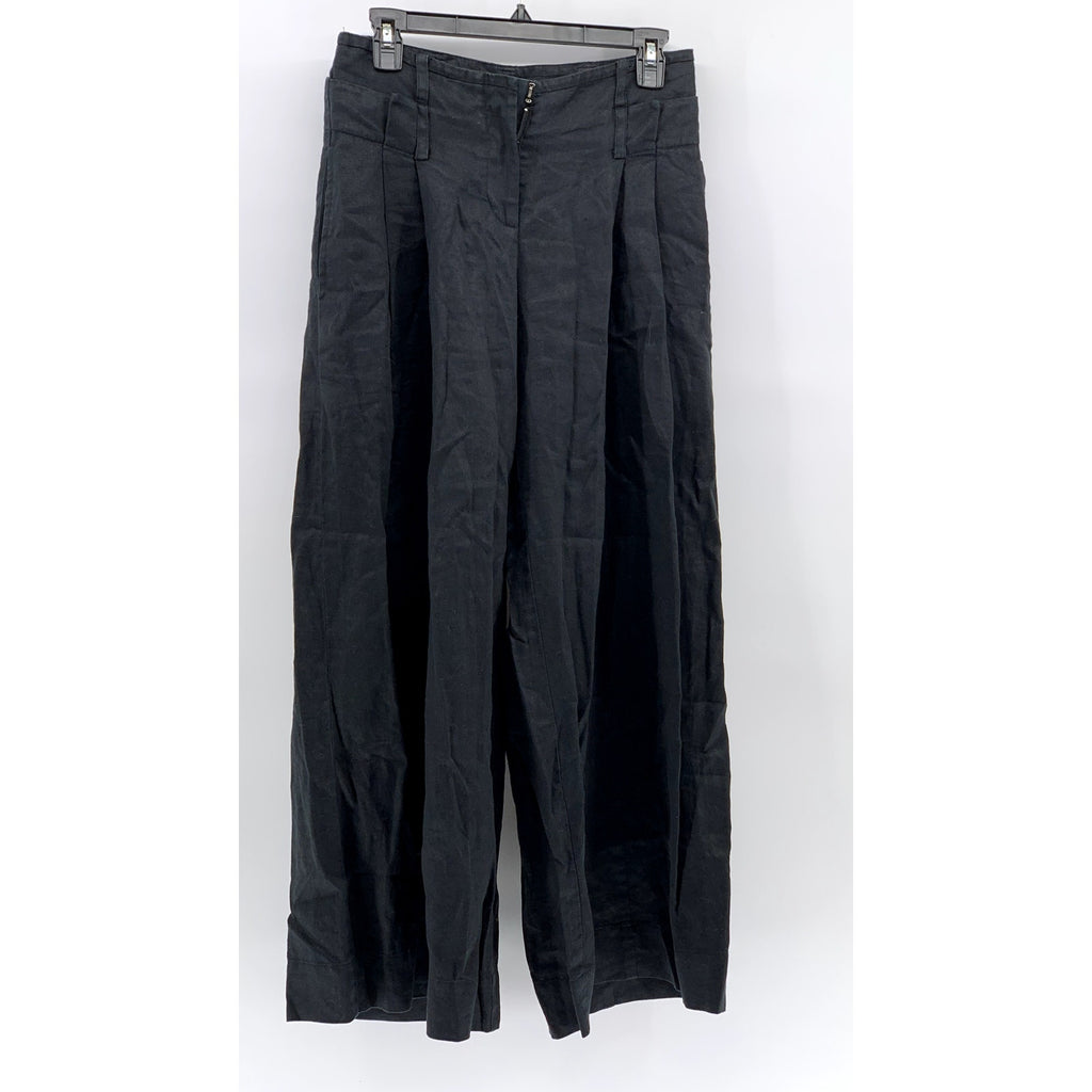 EIN POSTMODERN Women’s Black Wide-Leg Pleated Pants SZ 34
