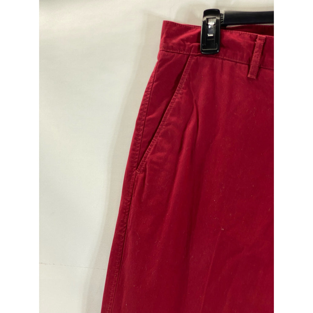 LACOSTE Men's Red Classic-Fit Straight-Leg Twill Chino Pant SZ 34
