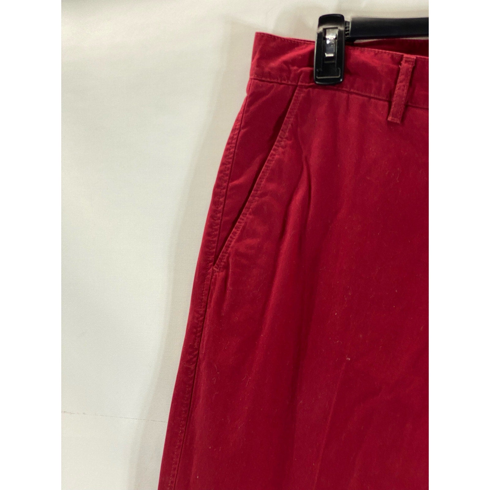 LACOSTE Men's Red Classic-Fit Straight-Leg Twill Chino Pant SZ 34