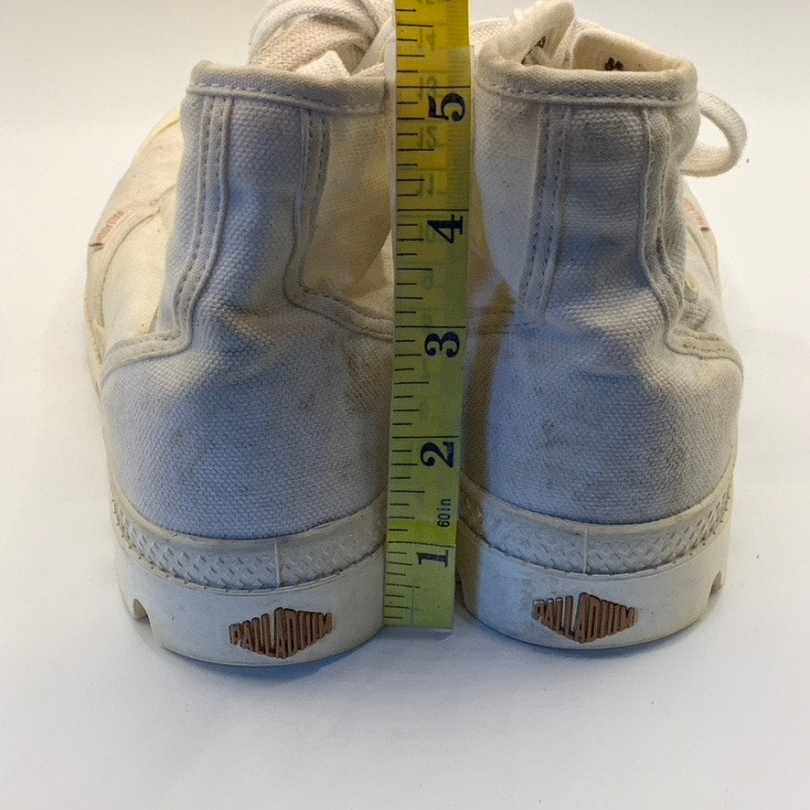 PALLADIUM Women's White Pampa Hi Lug-Sole Lace-Up Boot SZ 7