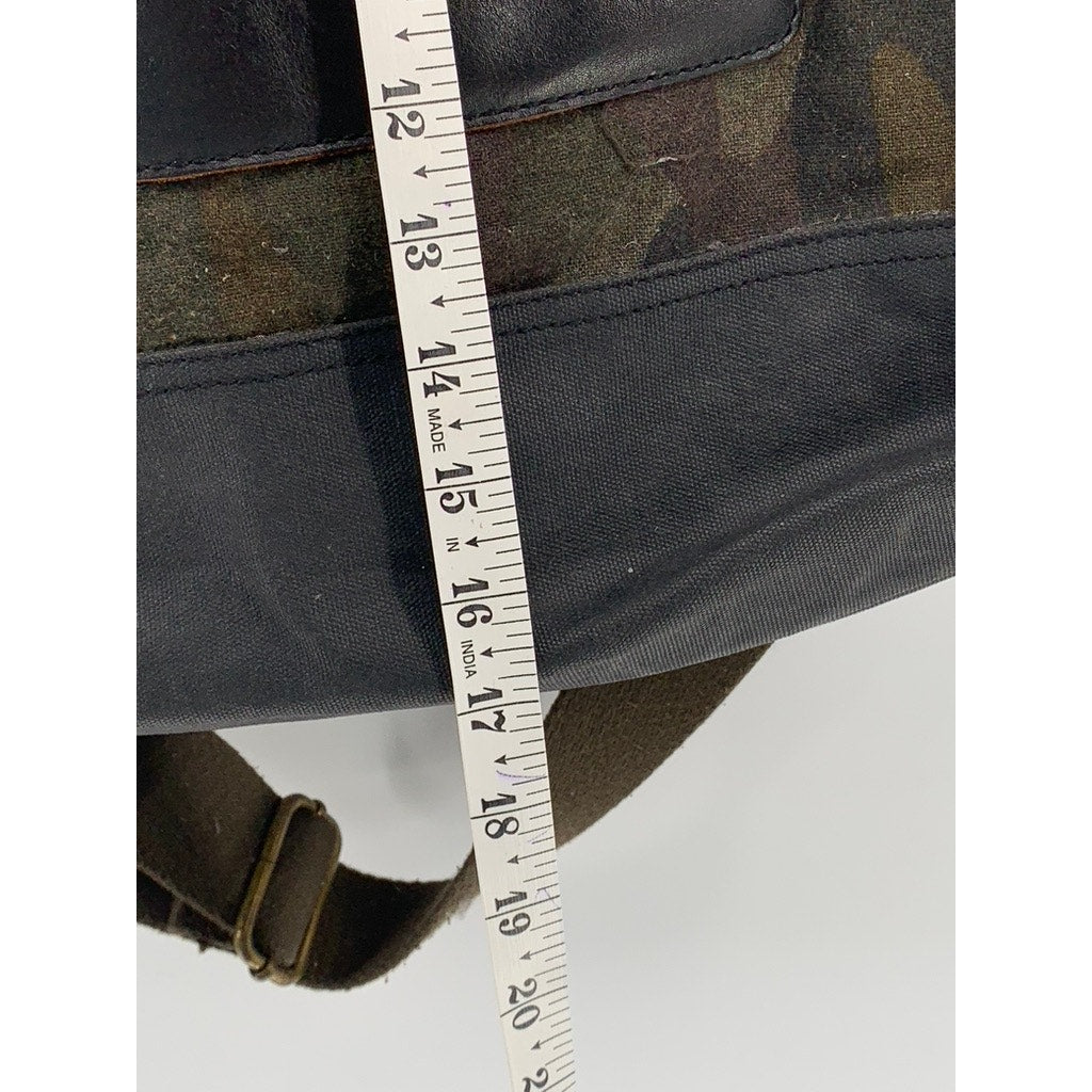 GAP Black-Green Mixed Media Camo Print Tote Bag