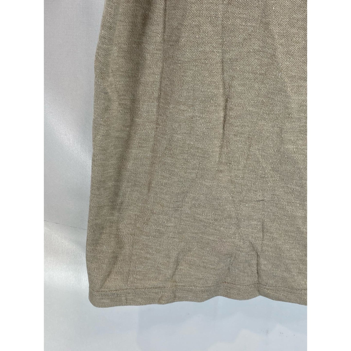 BANANA REPUBLIC Men's Sand Cotton Short Sleeve Polo Shirt SZ L