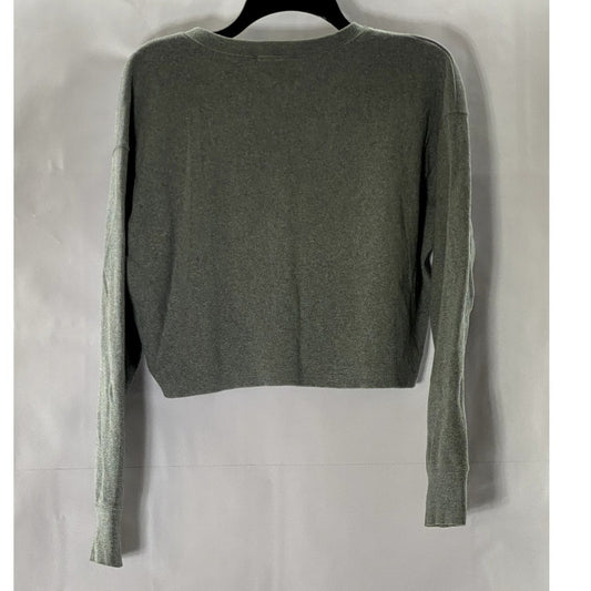 ARITZIA WILFRED FREE Women's Gray Ribbed Long Sleeve Henley Top SZ S