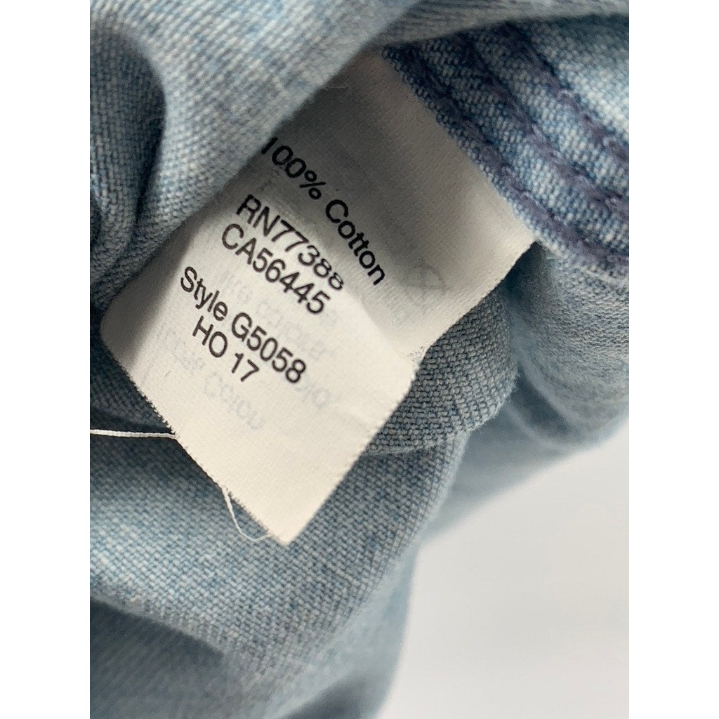 J.CREW Women's Light Blue Denim Perfect Fit Button-Up Long Sleeve Top SZ XS