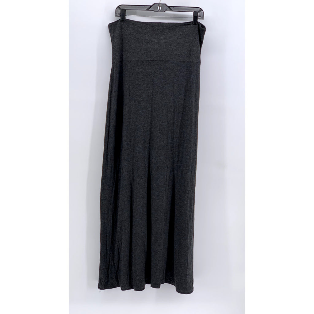DOUBLE TAKE Women's Charcoal Gray Maxi Skirt SZ L