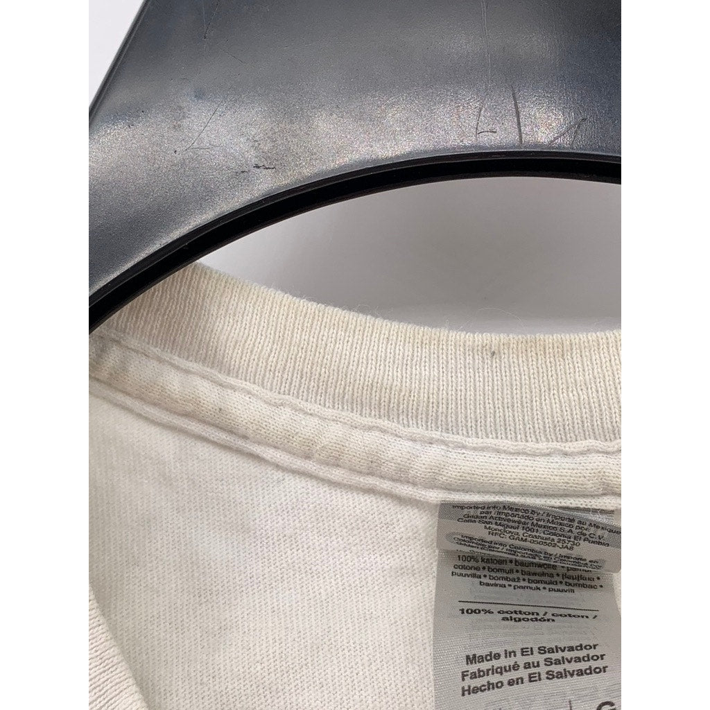 GILDAN Men’s White The Ghost Graphic Crewneck T-Shirt SZ L