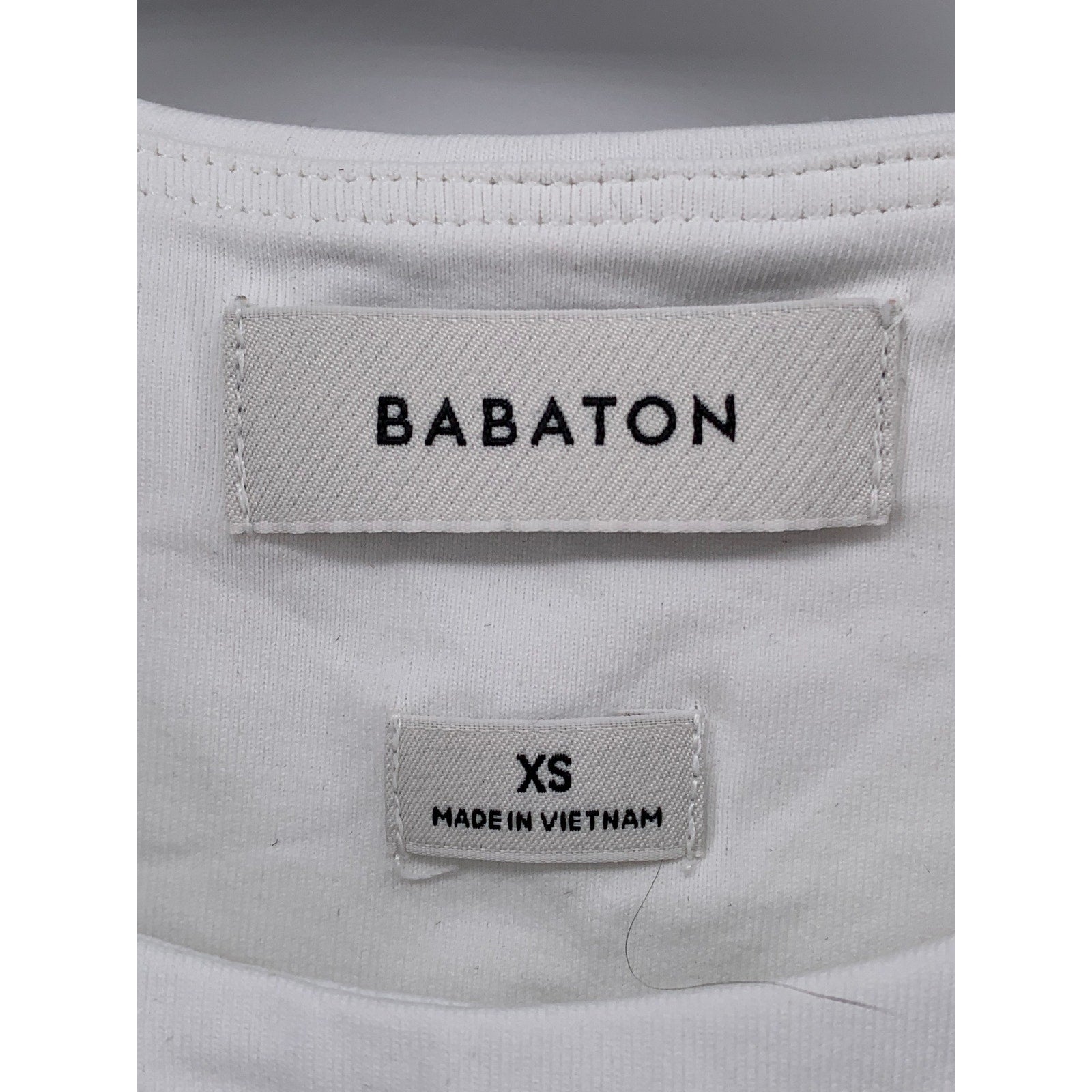 BABATON Women's White Pullover Crewneck Sleeveless Solid Crop Top SZ XS