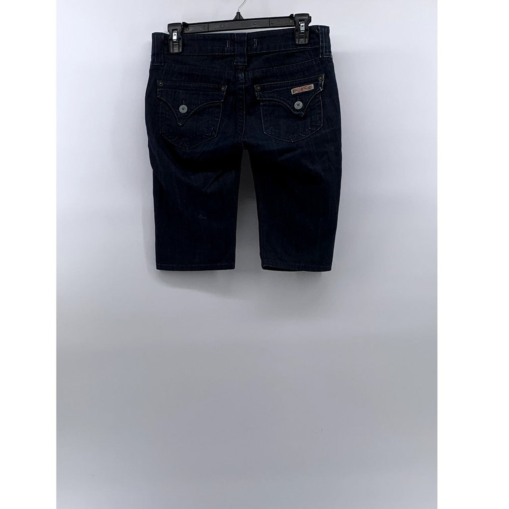 HUDSON Women’s Vintage Dark Blue Five-Pocket Regular-Fit Bermuda Shorts SZ 24