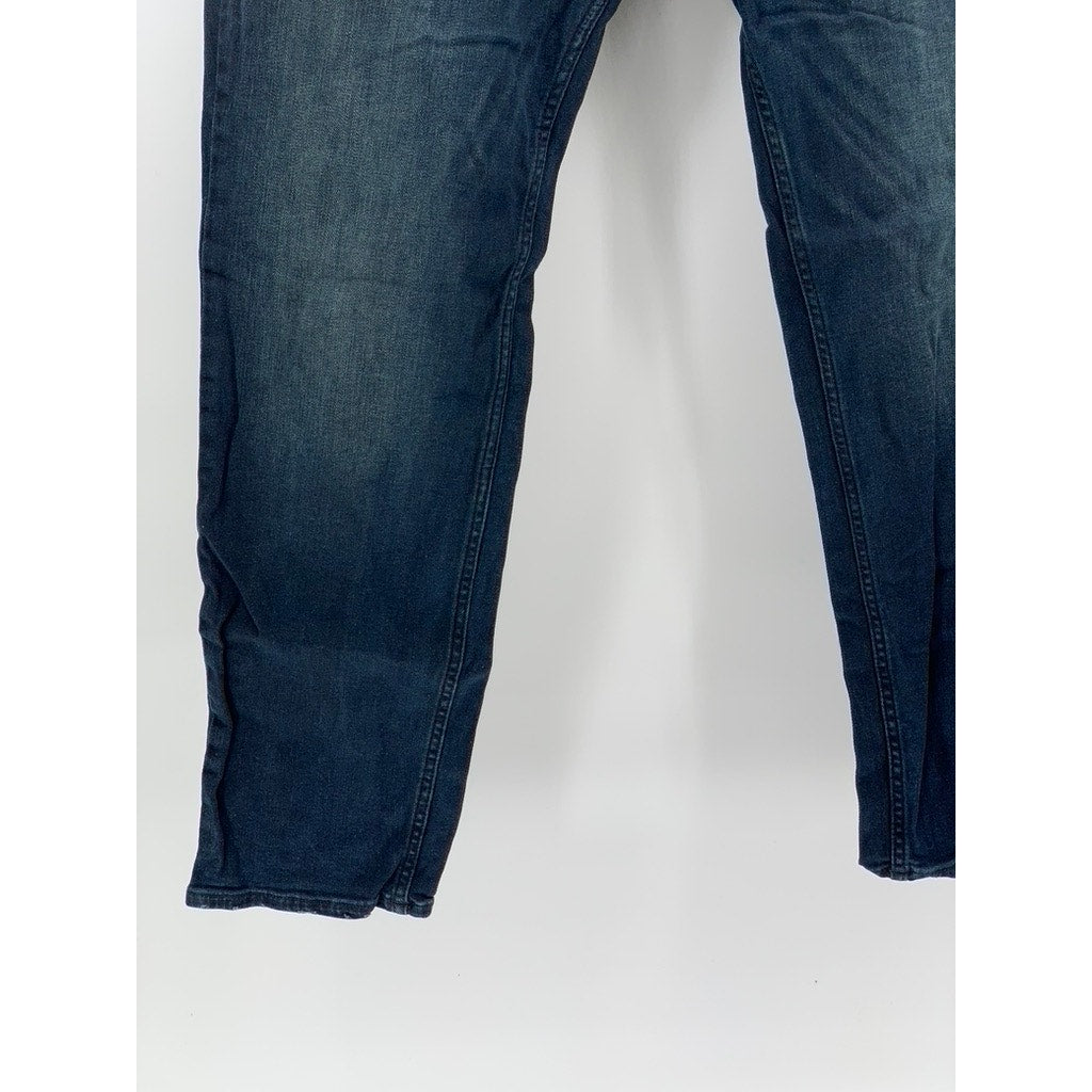 CALVIN KLEIN Men's Dark Indigo Denim Slim-Leg Five-Pocket jeans SZ 36X30