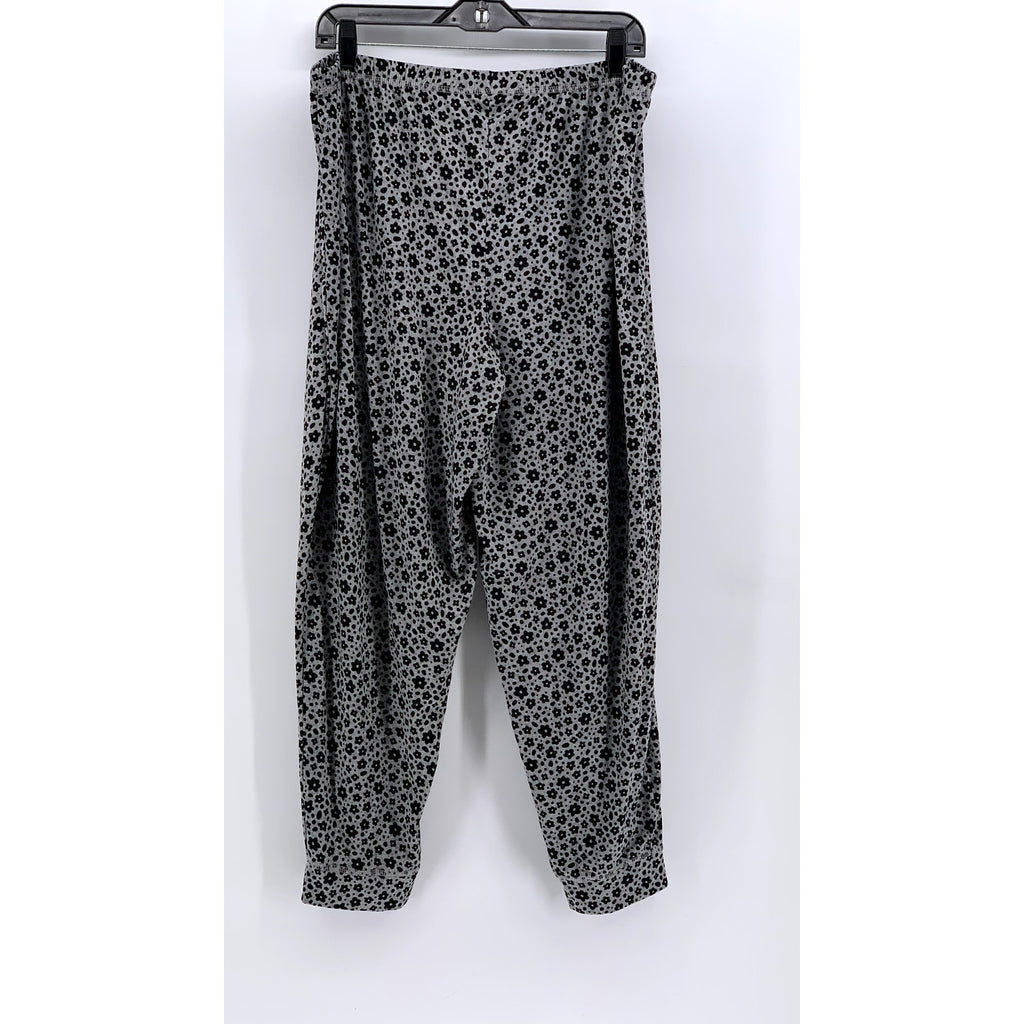 SECRET TREASURES Women's Black-Gray Printed Relaxed Fit Pajama Pants SZ XL