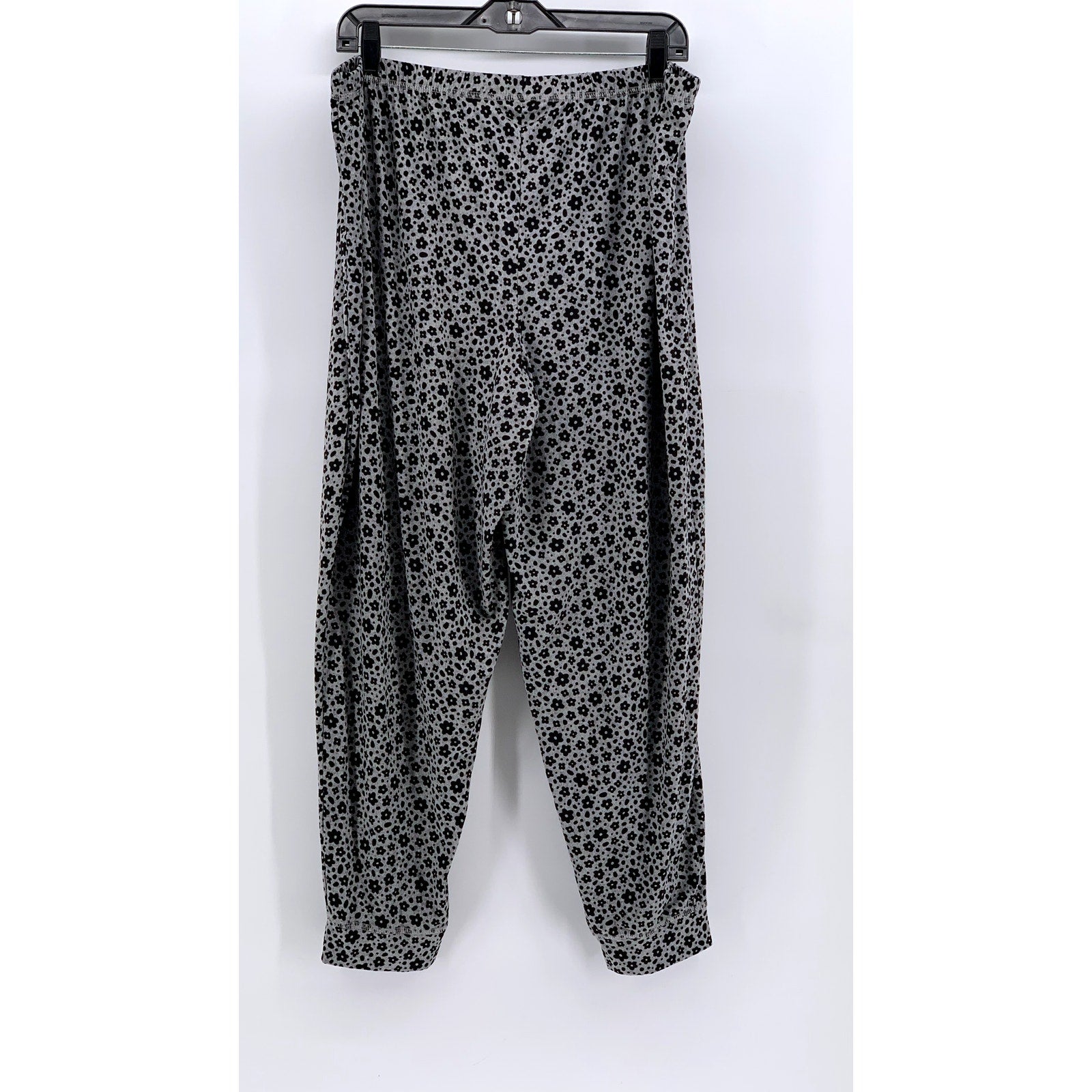 SECRET TREASURES Women's Black-Gray Printed Relaxed Fit Pajama Pants SZ XL