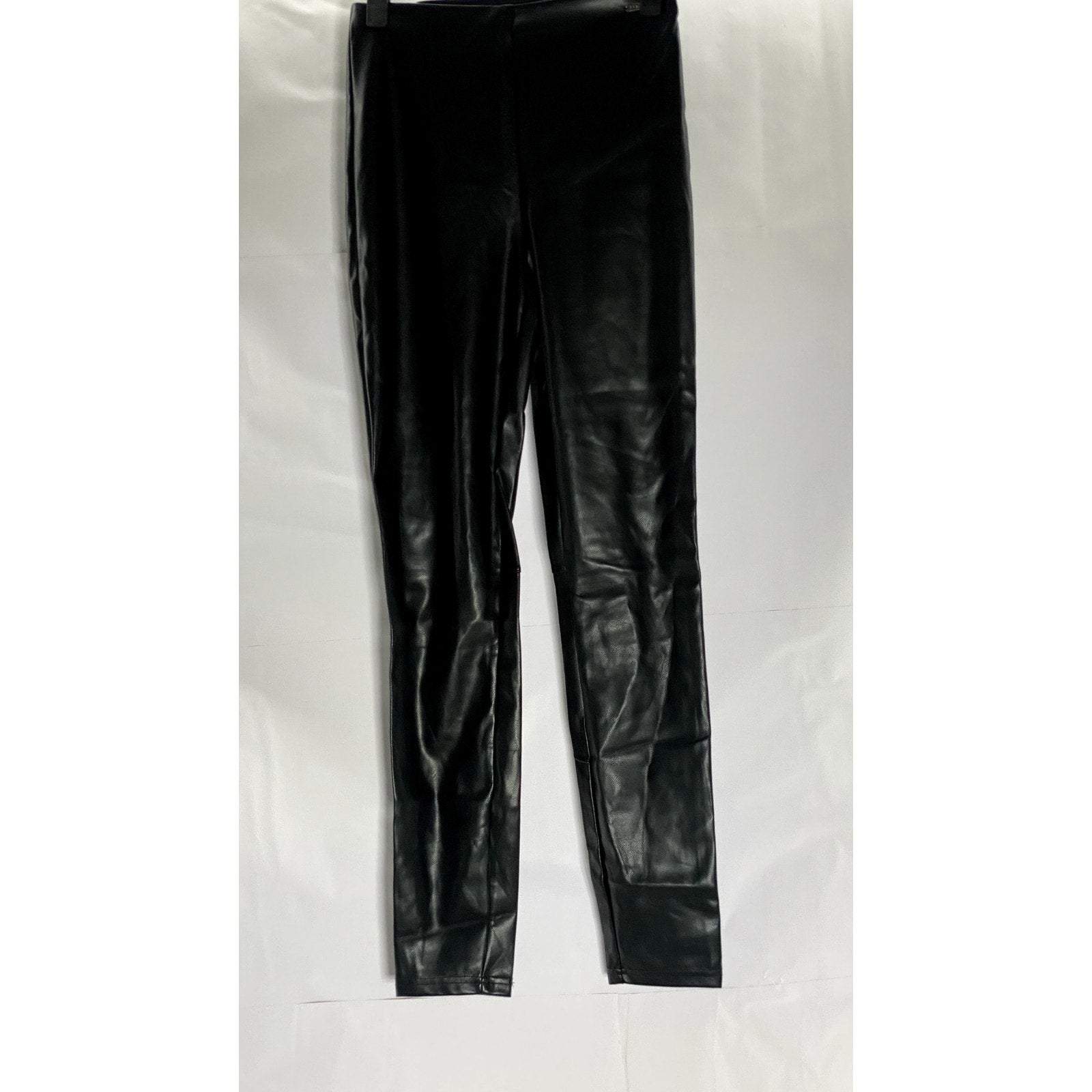 FABLETICS Women's Black Vegan Leather High-Rise Pull-On Leggings SZ XS