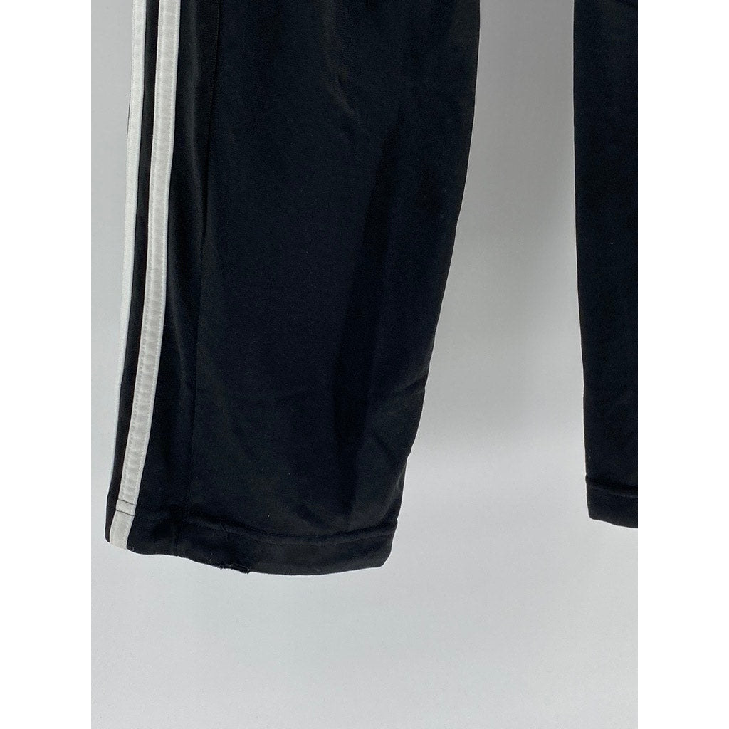 ADIDAS Women's Black-White Classic Pull-On Relaxed-Fit Track Pants SZ S