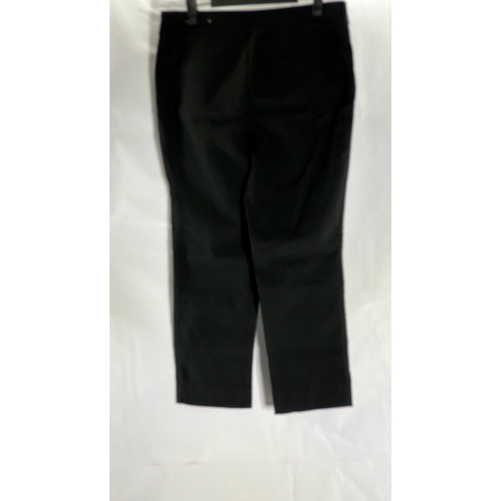 CHICO'S Women's Black Textured Brigitte Slim Cropped Pull-On Pants SZ 6