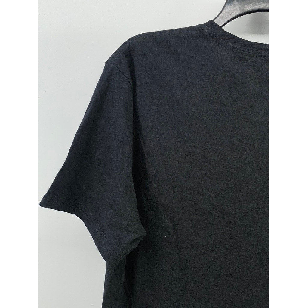 UNBRANDED Men’s Black Graphic Crewneck Short Sleeve Casual T-Shirt SZ L