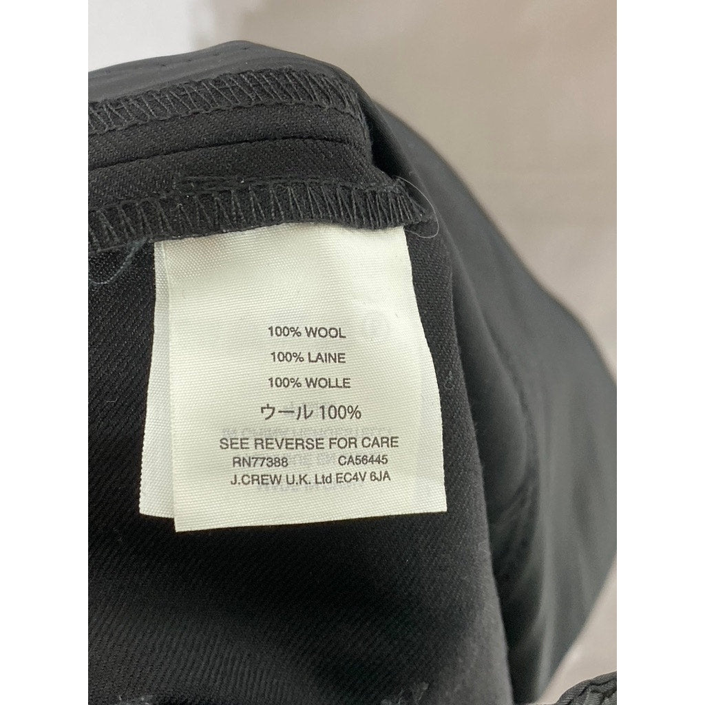 J.CREW Women's Petite Black Wool Preston Super 120's Wide-Leg Dress Pant SZ 0P