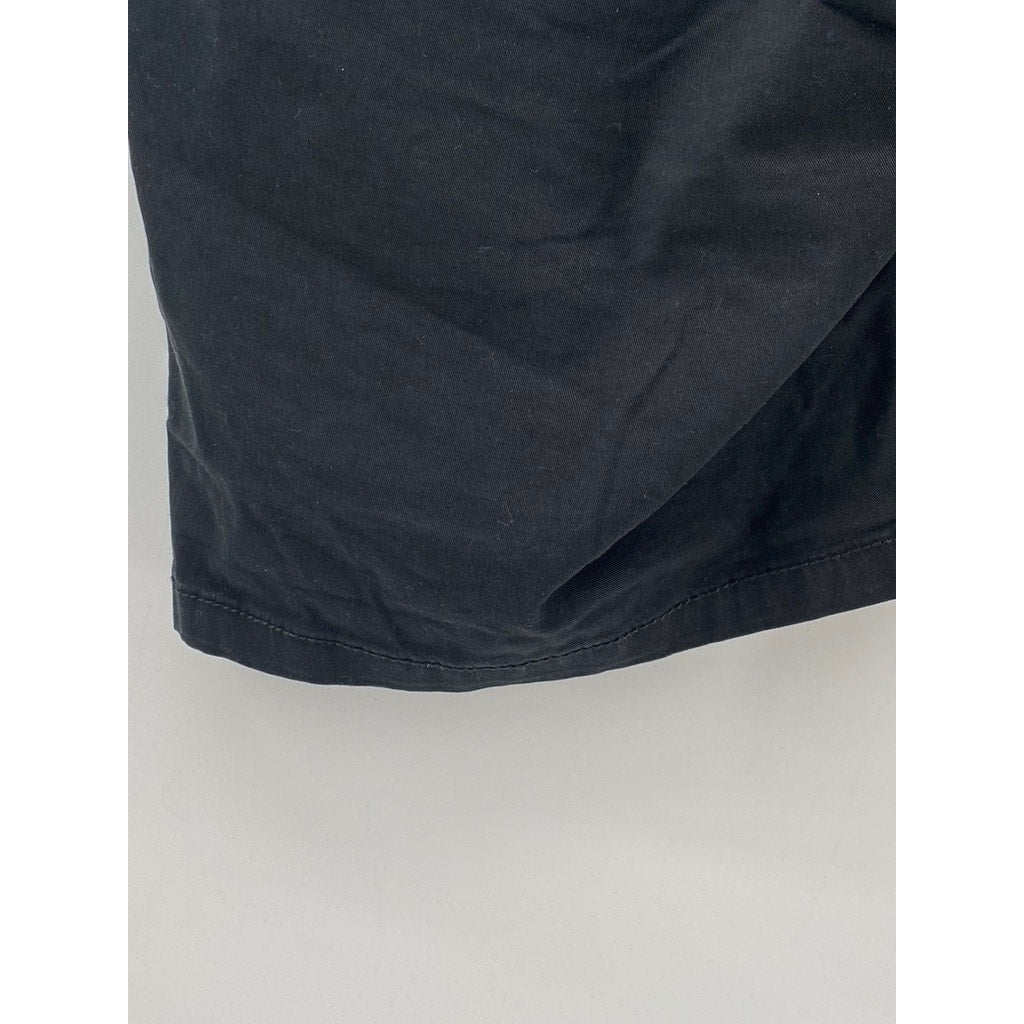 YOUNGLA Men's Black Solid Casual Chino Shorts SZ 34