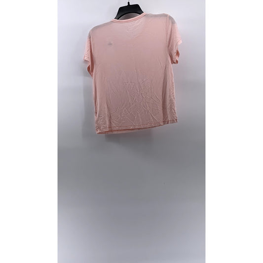 AMERICAN EAGLE Women's Light Pink Soft & Sexy Crewneck Short Sleeve Top SZ S