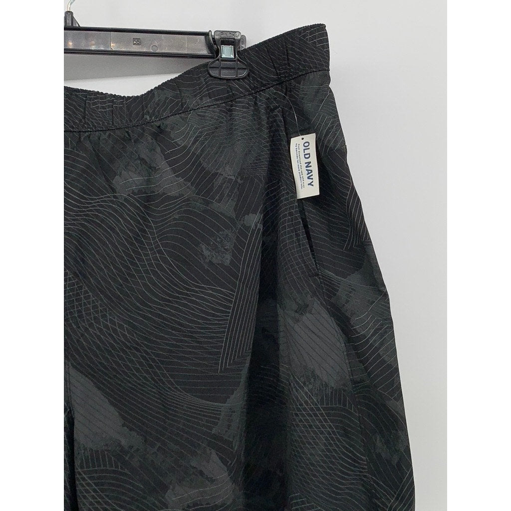 OLD NAVY ACTIVE Men’s Black Geo 7” Essential Shorts SZ 3XL