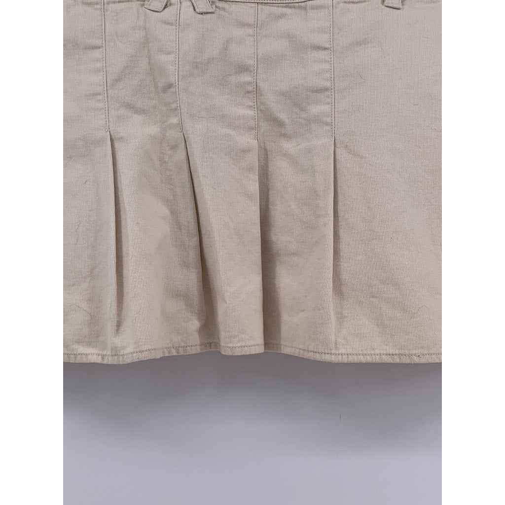 OLD NAVY Women's Beige Ruffle A-Line Extra Mini Skirt SZ 10