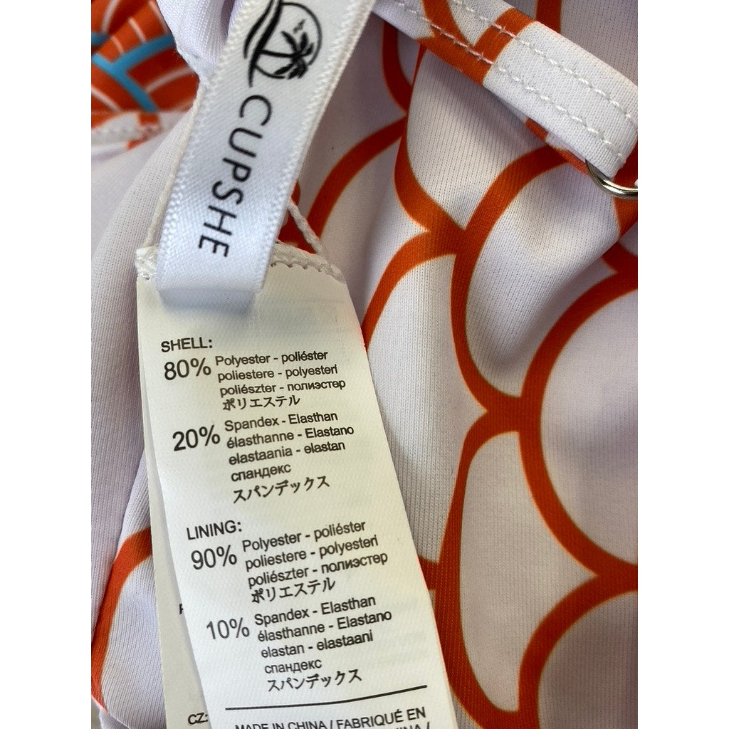 CUPSHE Women's Plus One Piece Swimsuit Geo Print Bathing Suit SZ 0X