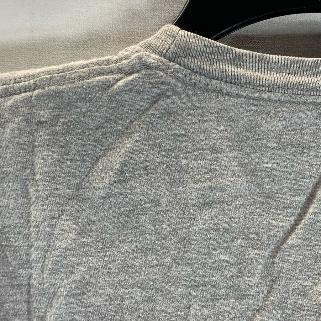 CHAMPION Authentic Men's Gray Solid Crewneck Casual Short Sleeve T-Shirt SZ L