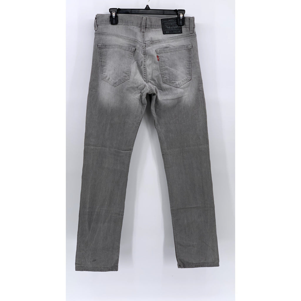 LEVI'S Men's 513 Light Gray Denim Slim Leg Regular Fit Five-Pocket Jeans SZ32X32