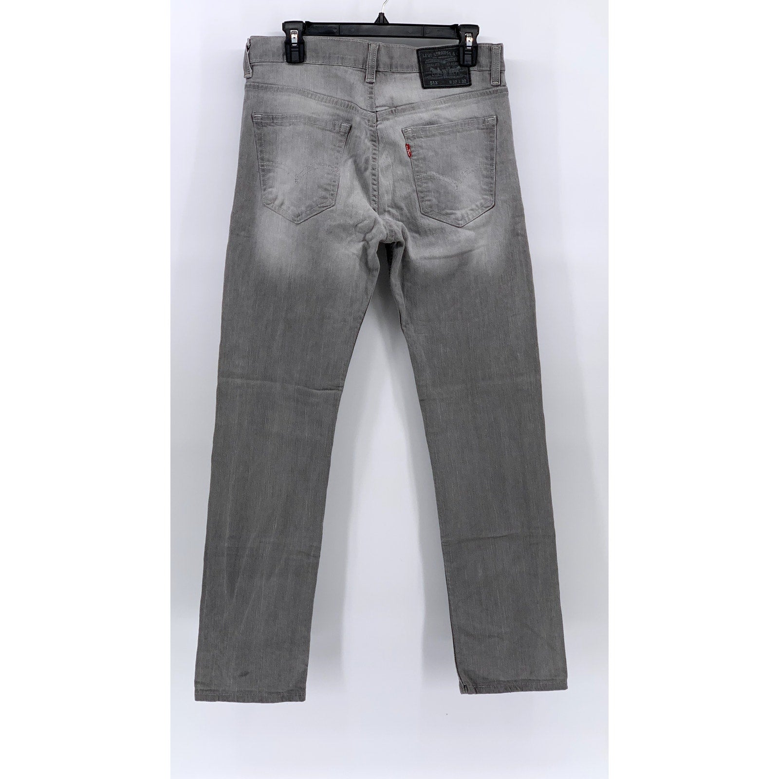 LEVI'S Men's 513 Light Gray Denim Slim Leg Regular Fit Five-Pocket Jeans SZ32X32