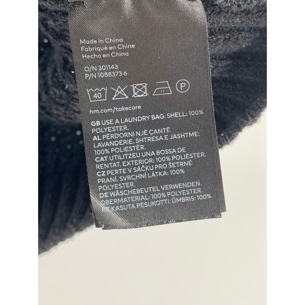 DIVIVDED BY H&M Women's Black Rib Knit Halter Cropped Tank Top SZ XS