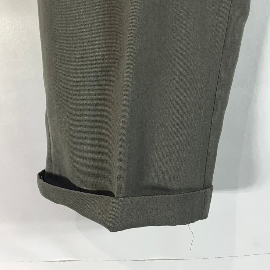 PRONTO UOMO Men's Grey Pleated-Front Cuffed Dress Pants SZ 32X30
