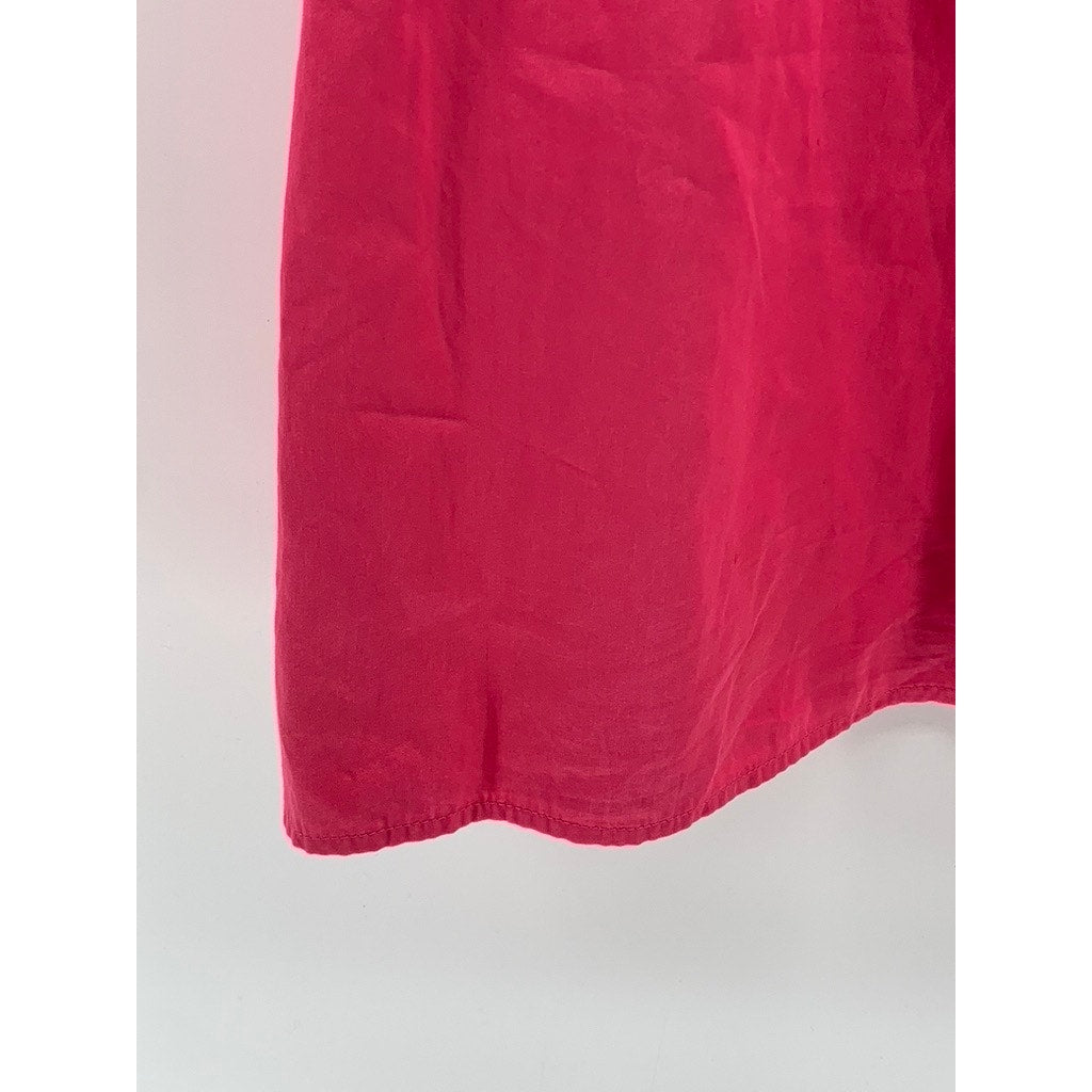 BEGINNING BOUTIQUE Women's Pink Deep V-Neck Short Sleeve A-Line Mini Dress SZ S